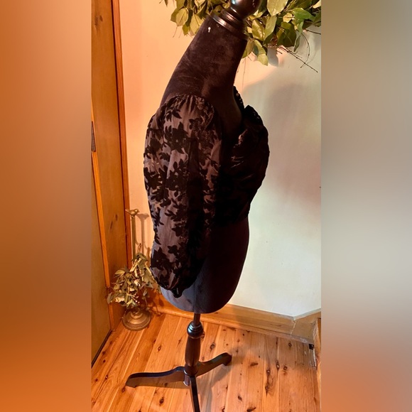 🔥SHOWPO ARISA TOP - VELVET BURNOUT LONG SLEEVE TOP🔥 NWOT - Picture 7 of 16